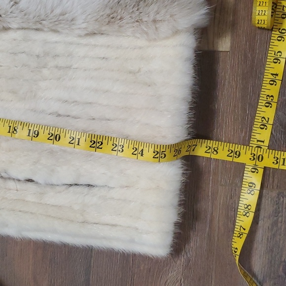 Vintage mink corded coat zinman furs tourmaline cream fox collar euc - Picture 12 of 13